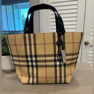 Burberry Beige Checkered Women's Handbag